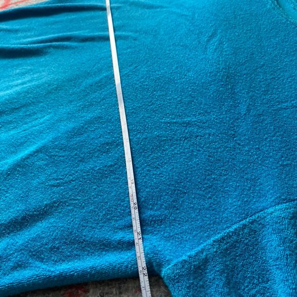 Turquoise Terry Cloth Cover Up or Every Day Tunic Top - Picture 6 of 8